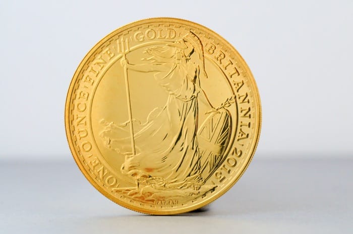 britannia złota moneta bulionowa jednouncjowa brytyjska
